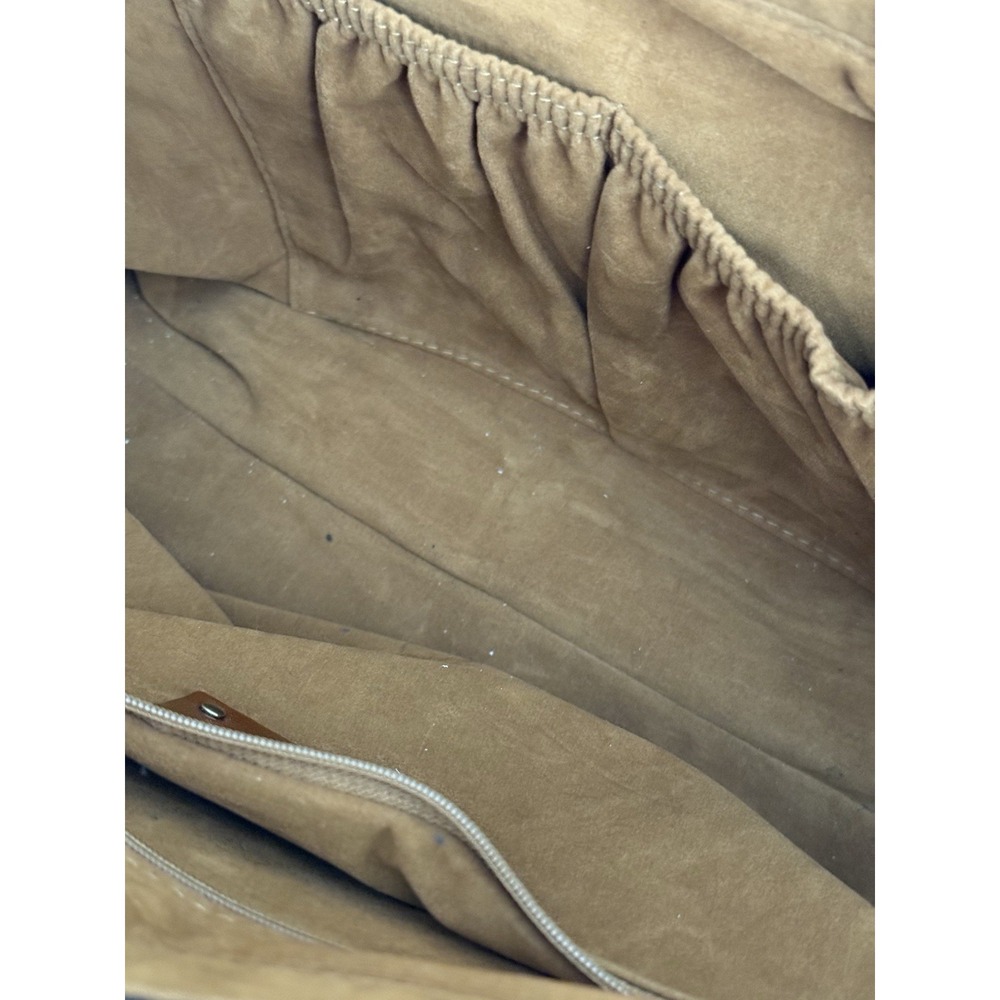 Patricia Nash Tan Floral-Print Leather Shoulder Tote - Picture 14 of 15